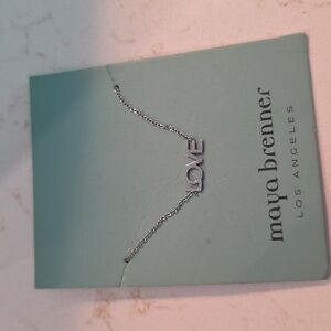 Maya Brenner Silver LOVE Necklace